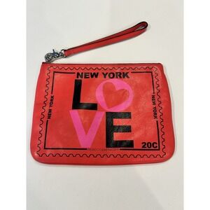 Rebecca Minkoff Bag‎ Red Leather New York Logo Wristlet